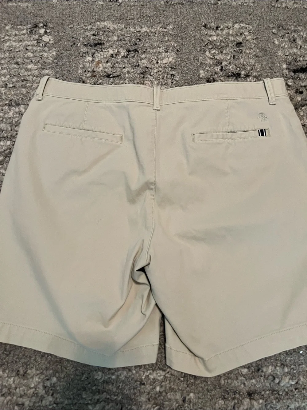 Original Penguin Men's Flat Front Chino Shorts in Light Khaki